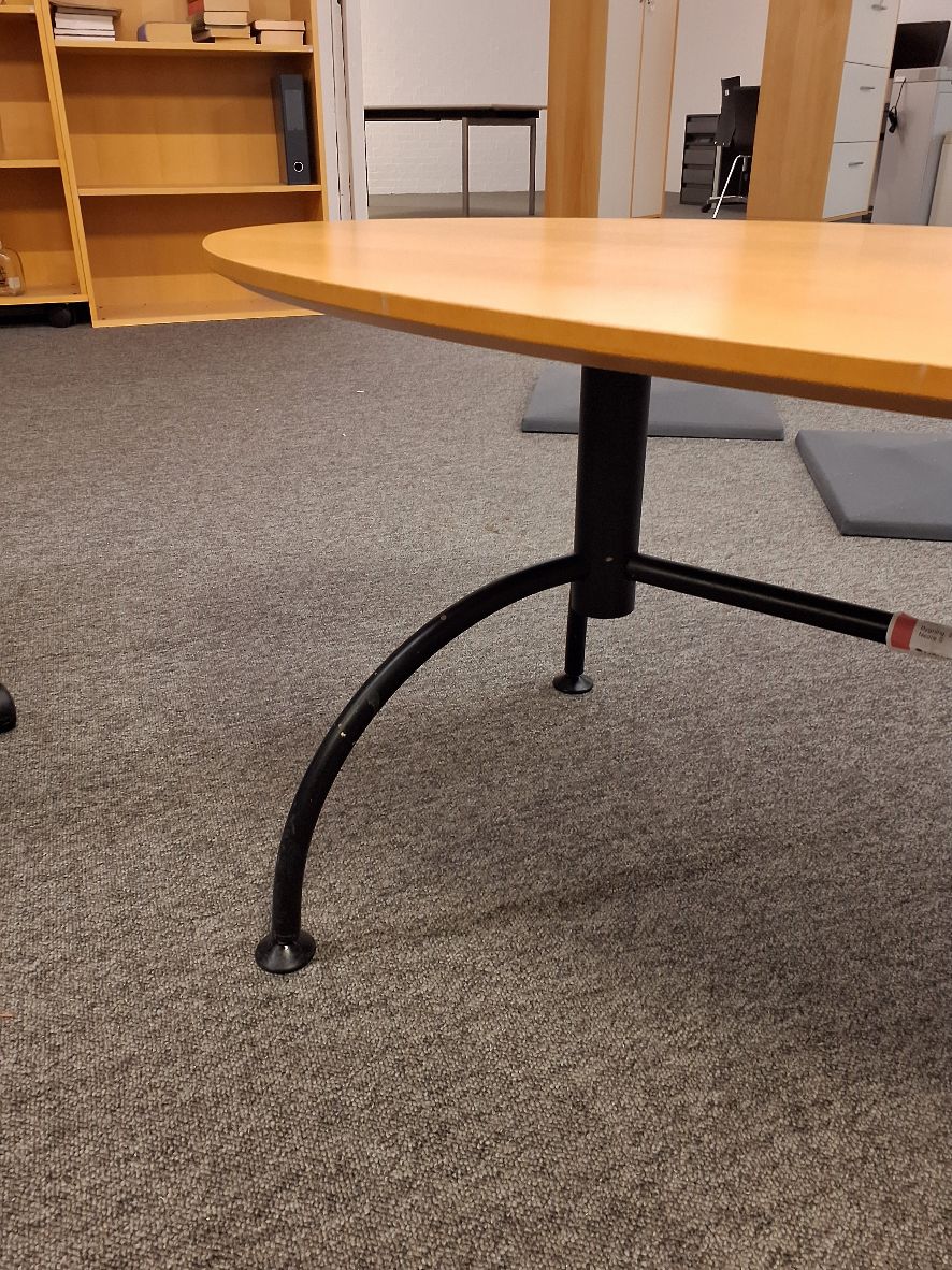 Sofabord i træ med metalstel i sort - 7070
